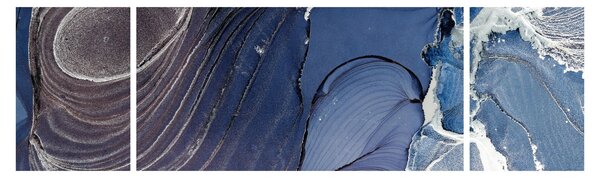 Obraz - Mramorovaný inkoust (170x50 cm)