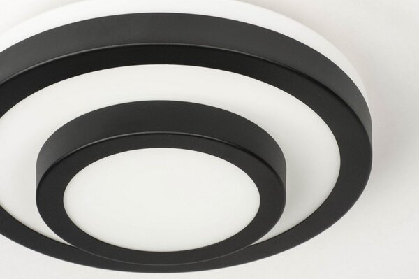 Stropní černé designové svítidlo do koupelny Toledo Black 26 (LMD)