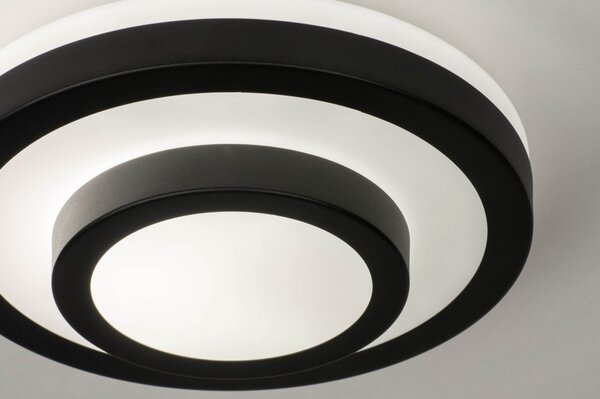 Stropní černé designové svítidlo do koupelny Toledo Black 26 (LMD)