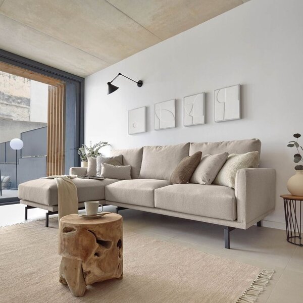 Kave Home Rohová pohovka Galene 254 cm, levá
