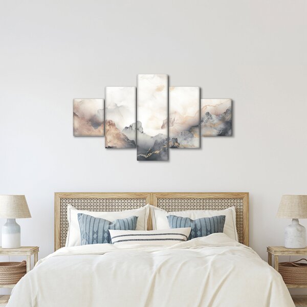 Obraz - Abstrakce hor s texturou mramoru (125x70 cm)