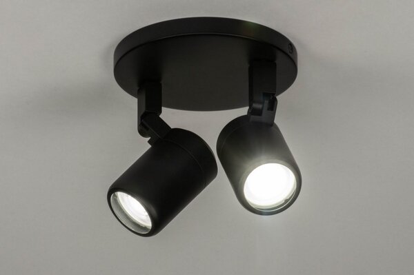 Stropní bodové LED svítidlo do koupelny Genova Black II (LMD)