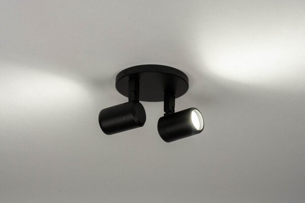 Stropní bodové LED svítidlo do koupelny Genova Black II (LMD)