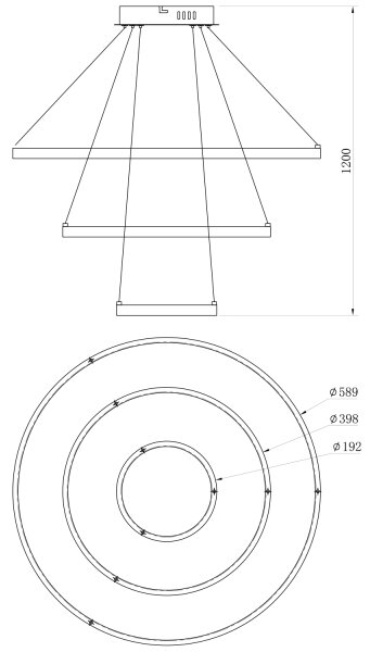 ONLI - LED Lustr na lanku NOELIA LED/40W/230V zlatá