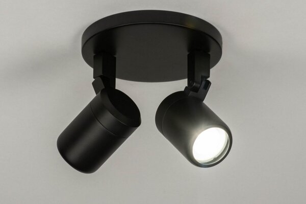 Stropní bodové LED svítidlo do koupelny Genova Black II (LMD)