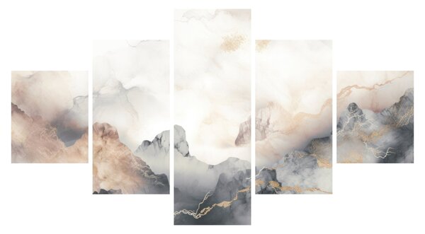 Obraz - Abstrakce hor s texturou mramoru (125x70 cm)