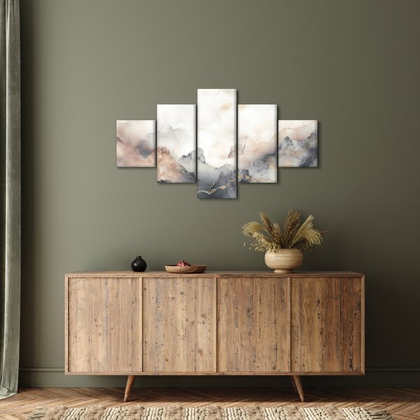 Obraz - Abstrakce hor s texturou mramoru (125x70 cm)