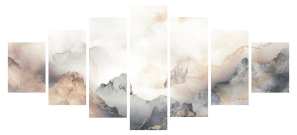 Obraz - Abstrakce hor s texturou mramoru (210x100 cm)