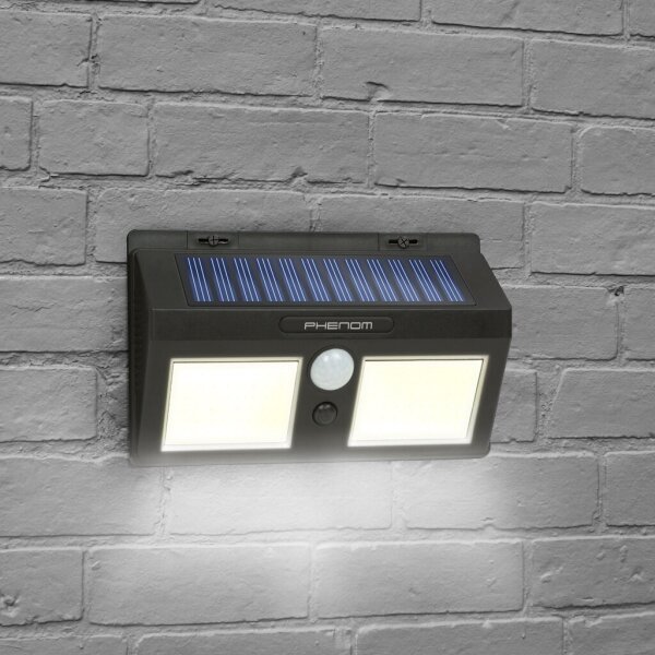 LED Solární nástěnné svítidlo se senzorem 2xLED/2,5W/5,5V IP65