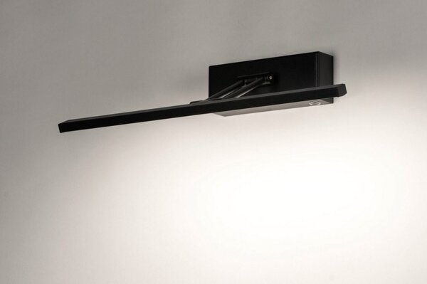 Nástěnné designové LED svítidlo nad zrcadlo Alfonso Black (LMD)