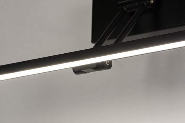 Nástěnné designové LED svítidlo nad zrcadlo Alfonso Black (LMD)