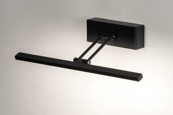 Nástěnné designové LED svítidlo nad zrcadlo Alfonso Black (LMD)