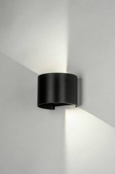 Nástěnné venkovní designové LED svítidlo Daniel Black (LMD)