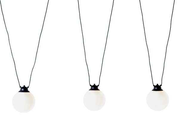 Nordic Design Opálově bílé skleněné závěsné světlo Dion Easy III