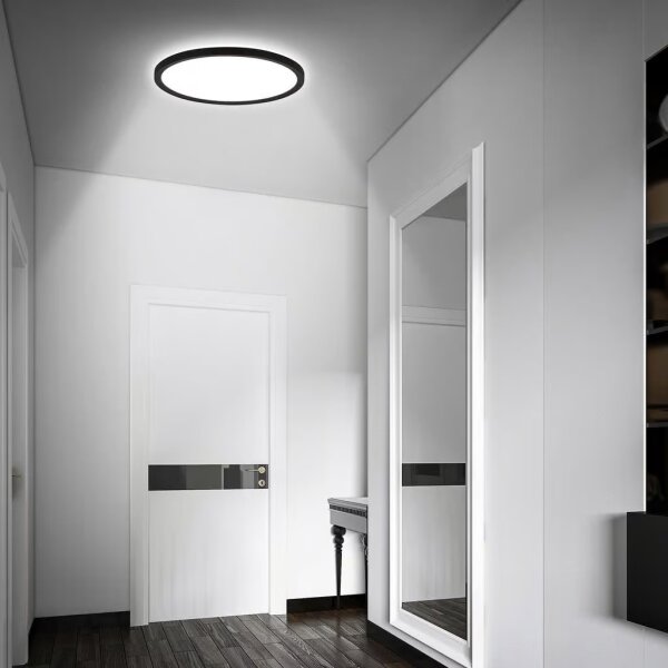 Briloner - LED Koupel stropní svít se sen MOVE LED/18W/230V IP44 pr. 29 cm černá
