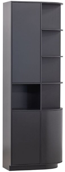 -25 % Dny MOMENTI– WOOOD Černá borovicová modulární knihovna Frederica 210 x 78 cm, pravá