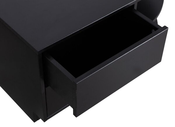 WOOOD Černý borovicový TV stolek Frederica 78 x 40 cm, pravý