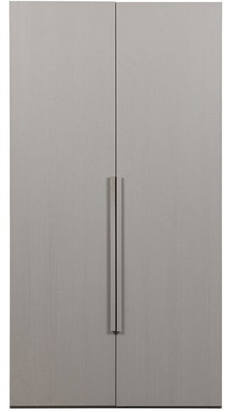 WOOOD Světle šedá ořechová šatní skříň Renda 210 x 110 cm