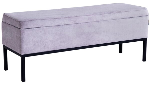 Nordic Design Šedá látková lavice Eduard 120 cm