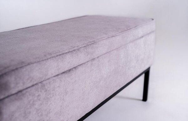 Nordic Design Šedá látková lavice Eduard 120 cm