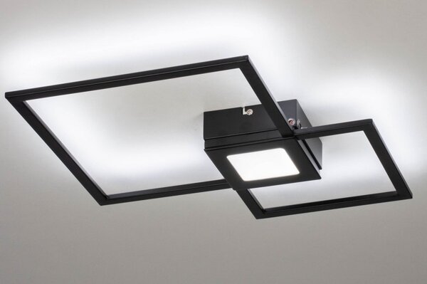 Stropní designové LED svítidlo Dualle Quadra Black (LMD)