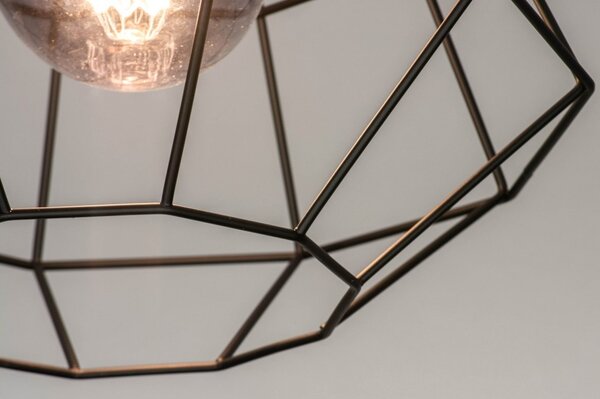 Stropní industriální svítidlo Signature Crystal Nero (LMD)