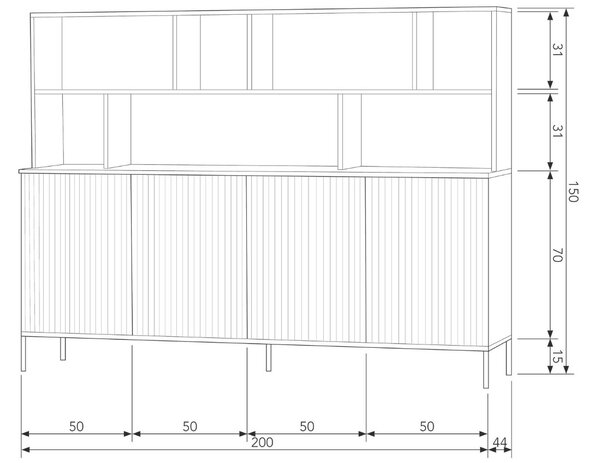 -25 % Dny MOMENTI– WOOOD Dubová knihovna Gravia 150 x 200 cm