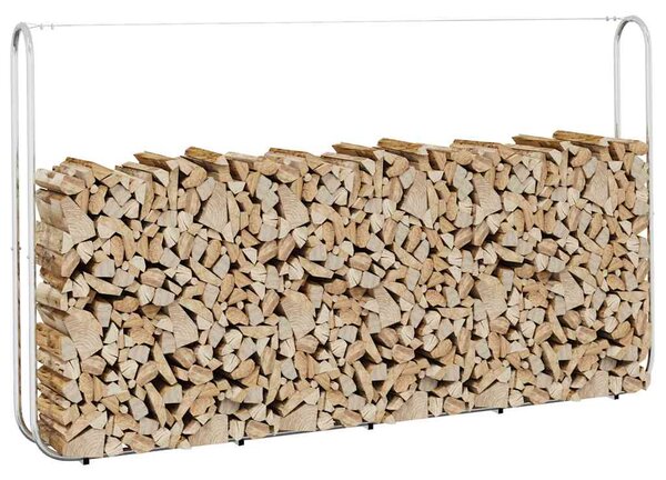 Stojan na palivové dřevo 250x25x150 cm Pozinkovaná ocel