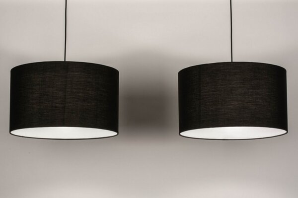 Závěsné designové černé svítidlo nad stůl Duo Nero Unima and Nero (LMD)