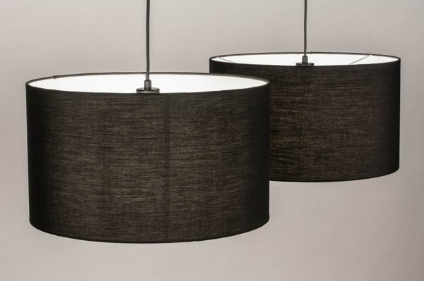 Závěsné designové černé svítidlo nad stůl Duo Nero Unima and Nero (LMD)