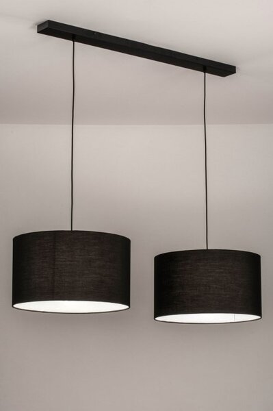 Závěsné designové černé svítidlo nad stůl Duo Nero Unima and Nero (LMD)