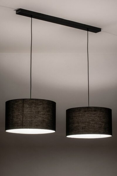 Závěsné designové černé svítidlo nad stůl Duo Nero Unima and Nero (LMD)