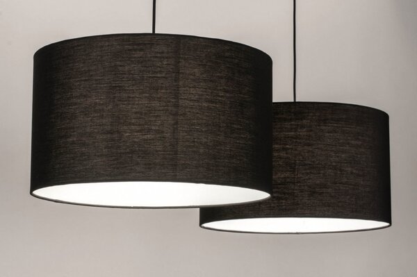Závěsné designové černé svítidlo nad stůl Duo Nero Unima and Nero (LMD)