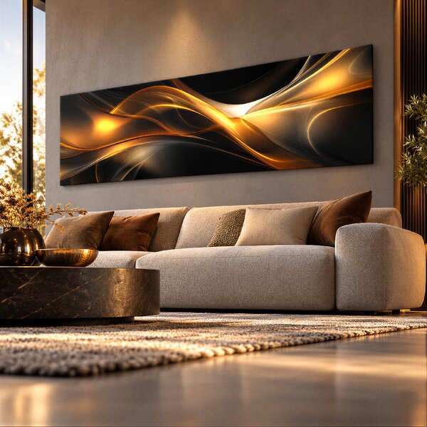 Obraz na plátně - Sonáta solárního záblesku FeelHappy.cz Rozměr obrazu (Šířka x Výška): 180 x 60 cm
