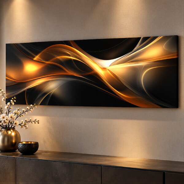 Obraz na plátně - Sonáta solárního záblesku FeelHappy.cz Rozměr obrazu (Šířka x Výška): 180 x 60 cm