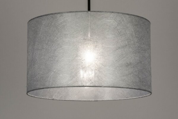 Závěsné designové svítido do obýváku Mombasa Silver Look and Black (LMD)