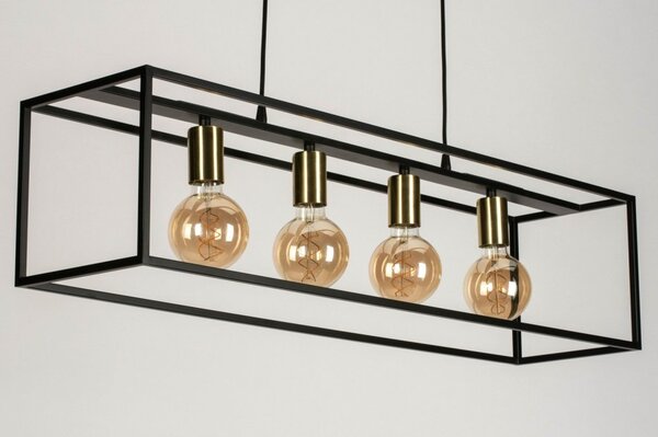 Závěsné designové industriální svítidlo nad stůl Boston Light Style Gold (LMD)