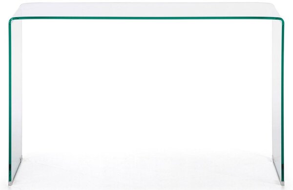 Skleněný toaletní stolek Kave Home Burano 125 x 40 cm