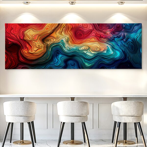 Obraz na plátně - Mnohé vrstvy tvořící FeelHappy.cz Velikost obrazu (šířka x výška): 60 x 20 cm