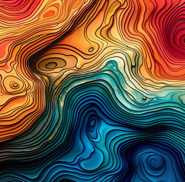 Obraz na plátně - Mnohé vrstvy tvořící FeelHappy.cz Velikost obrazu (šířka x výška): 60 x 20 cm