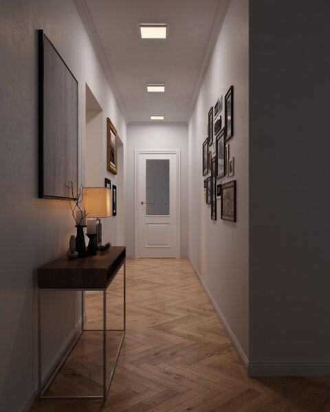 Nordlux Stropní svítidlo Oja square 29,4cm, DIM 3000K/4000K, IP20 Barva: bílá/chrom