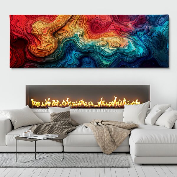 Obraz na plátně - Mnohé vrstvy tvořící FeelHappy.cz Velikost obrazu (šířka x výška): 60 x 20 cm