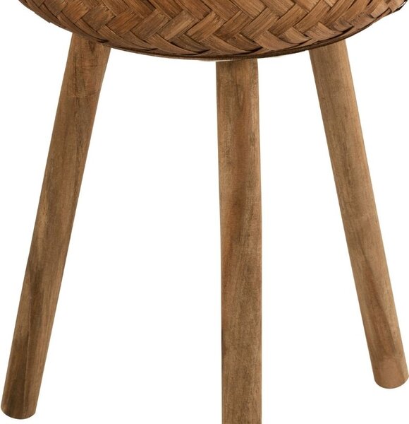 Set tří hnědých ratanových květináčů J-line Joix 55/65/75 cm