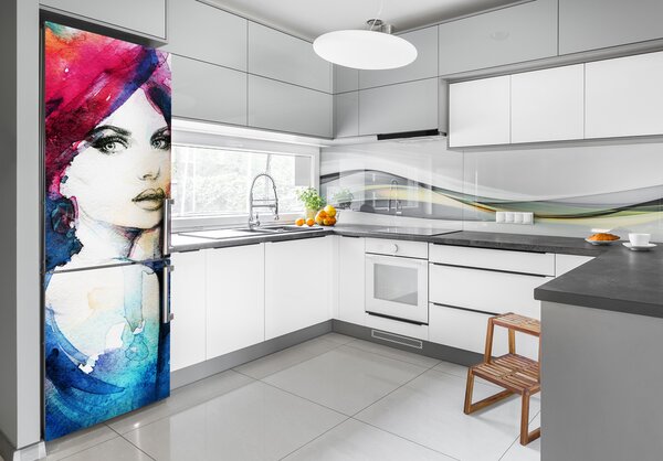 Foto tapeta na ledničku Abstrakce žena FridgeStick-70x190-f-85294130