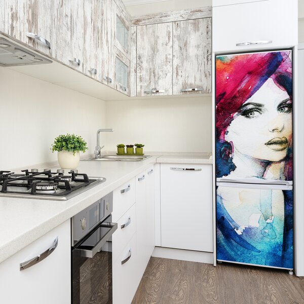 Foto tapeta na ledničku Abstrakce žena FridgeStick-70x190-f-85294130