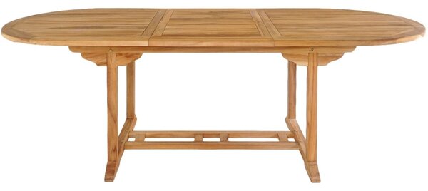 Nordic Living Teakový zahradní rozkládací jídelní stůl Mancala 180/240 x 90 cm