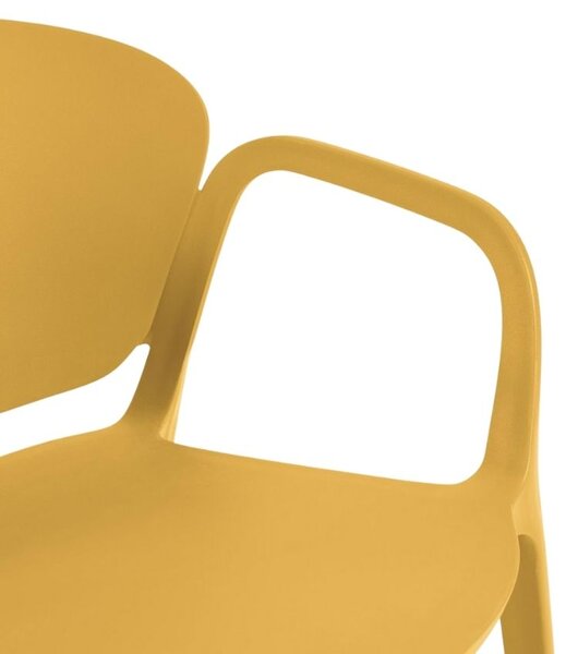 Kave Home Žlutá plastová zahradní židle Ania