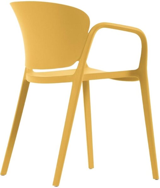 Kave Home Žlutá plastová zahradní židle Ania