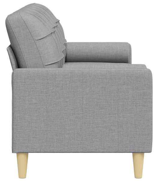 3místná pohovka s polštáři světle šedá 210 cm textil 3278201