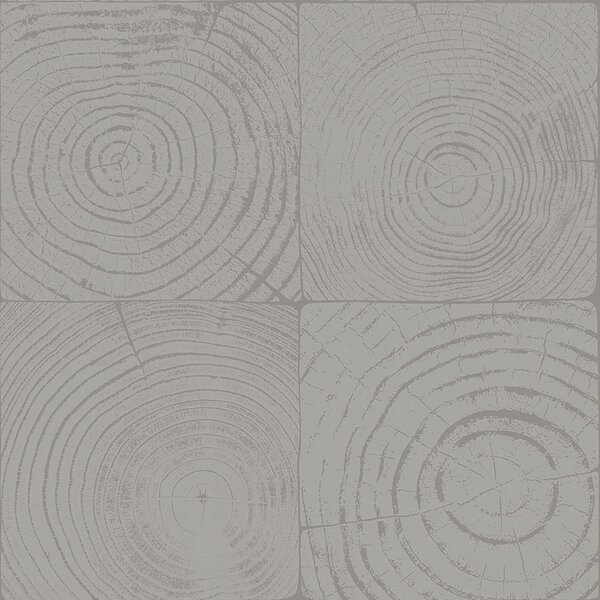 Vliesová tapeta na zeď šedá, imitace dřeva s letokruhy 347548, Matières - Wood, Origin